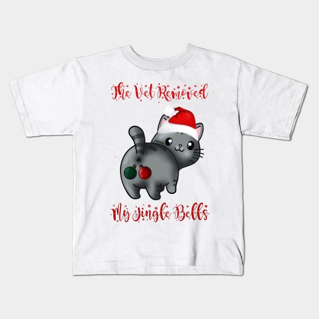 The Vet Removed my Jingle Bells Kids T-Shirt by BlackCatArtBB